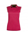 Polo femme sans manche CLASSICO HKM cranberry