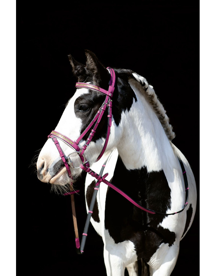 HKM Gants d'équitation de compétition femme - Weiss/Rosa