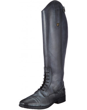 Bottes d'équitation Valencia HKM hauteur courte mollet standard coloris noir/gris 4417.9195