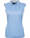 Polo femme sans manche CLASSICO HKM 12703 bleu ciel