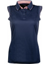 Polo femme sans manche CLASSICO HKM 12703 bleu foncé